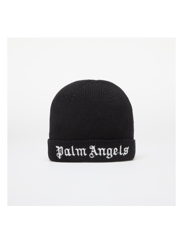 Palm Angels Kids Logo Knit Beanie Black/ White II