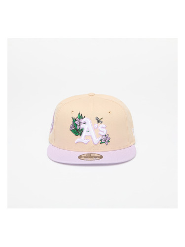 New Era Oakland Athletics MLB 9FIFTY Floral Snapback Cap Stone/ Pastel Lilac S-M