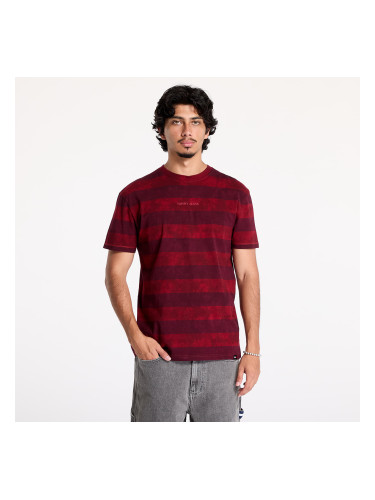 Тениска Tommy Jeans Regular Classic Overdyed Tee Deep Rouge/ Heritage Pink Stripe L