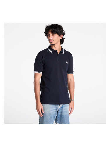 Тениска FRED PERRY The Twin Tipped Fp Shirt Navy/ White M