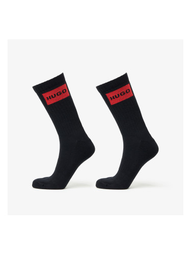 Hugo Boss Logo Quarter Socks 2-Pack Black 39-42