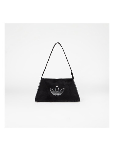 adidas Rhinestones Fake Suede Shoulder Bag Black Universal