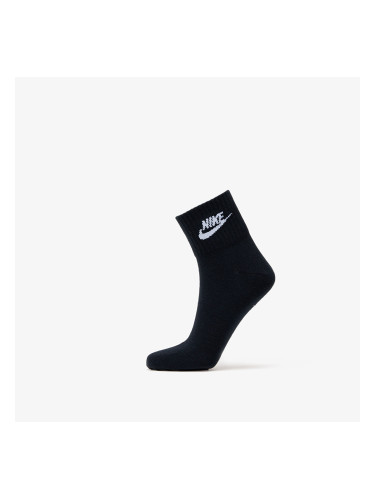 Nike Sportswear Everyday Essential Ankle Socks 3-Pack Black/ White S