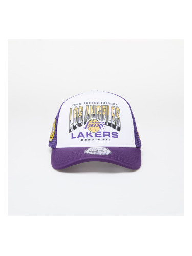 New Era Los Angeles Lakers NBA Team Colour 9FORTY E-Frame Adjustable Trucker Cap True Purple/ Yellow Universal