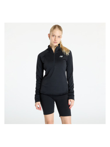 Суитшърт New Balance Athletics Heat Grid Half Zip Black L