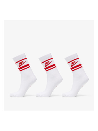 Чорапи Nike Sportwear Everyday Essential Crew 3-Pack Socks White/ University Red L