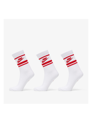 Nike Sportwear Everyday Essential Crew 3-Pack Socks White/ University Red L