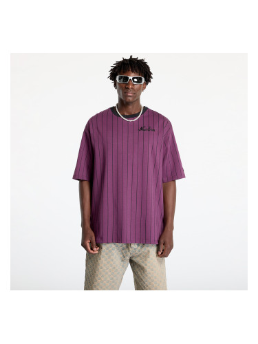 Тениска New Era Pinstripe Oversized Tee UNISEX Damson/ Black S