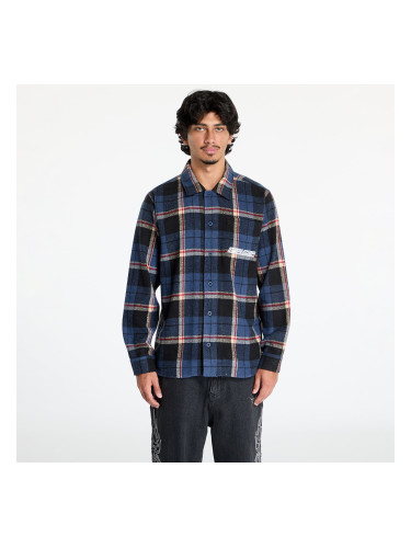 Риза RIPNDIP Robo Button Up Flannel Shirt Navy M