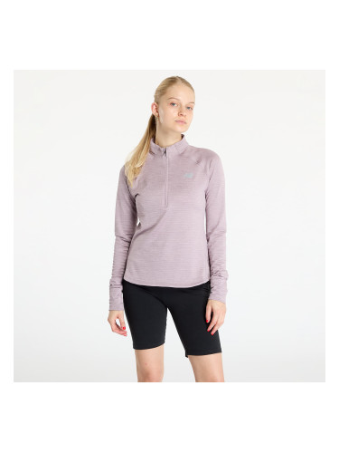 Суитшърт New Balance Athletics Heat Grid Half Zip Ice Wine Heather M