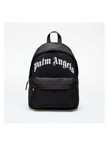 Palm Angels Kids Curved Logo Big Backpack Black/ White Universal