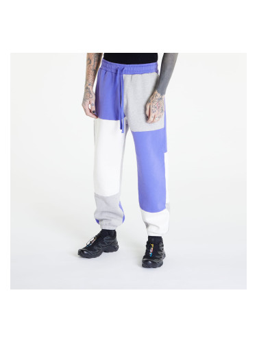 Панталони PREACH Oversized Patchwork Sweat Pant GOTS Grey Melange/ Purple/ Off White L