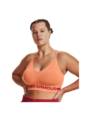 Under Armour Seamless Low Long Bra Orange M