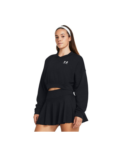 Тениска Under Armour Rival Terry OS Crop Crw Black L