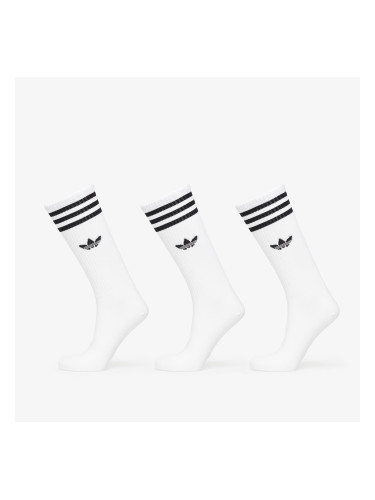 Чорапи adidas High Solid Crew Sock 3-Pack White L