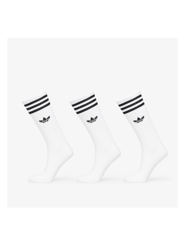 Чорапи adidas High Solid Crew Sock 3-Pack White L