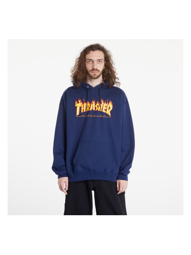 Thrasher Flame Logo Hoodie Navy Blue S