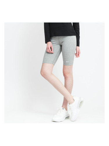 Къси панталони Nike NSW Essential Medium-Rise Biker Shorts Dk Grey Heather/ White XS