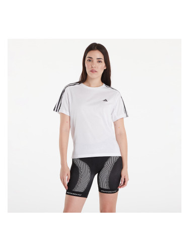 Тениска adidas Own the Run 3-Stripes Short Sleeve Tee White L