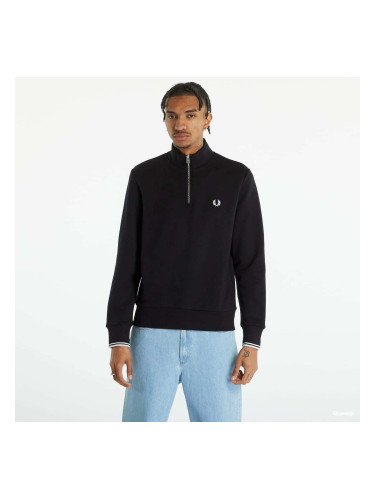 Суитшърт FRED PERRY Half Zip Sweatshirt Black L