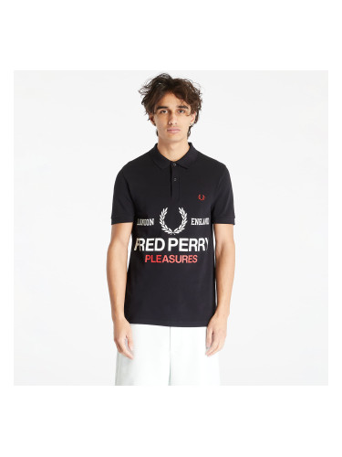 Тениска FRED PERRY x PLEASURES Logo Shirt Black M