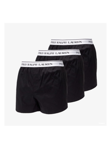 Боксерки Ralph Lauren Stretch Cotton Slim Fit Trunks 3-Pack Black S