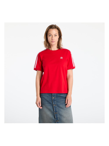 Тениска adidas 3 Stripe Tee Better Scarlet L