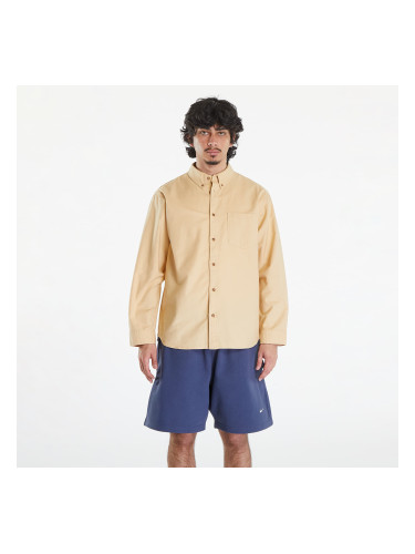Риза Nike Life Men's Long-Sleeve Oxford Button-Down Shirt Sesame/ Sesame/ Sesame S