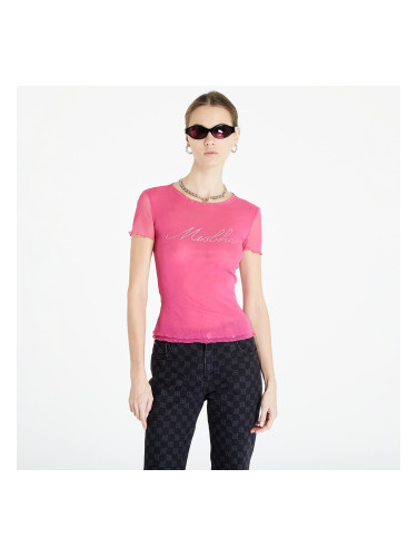 Тениска MISBHV Misbhv Crystal Mesh Baby T-Shirt Pink XS