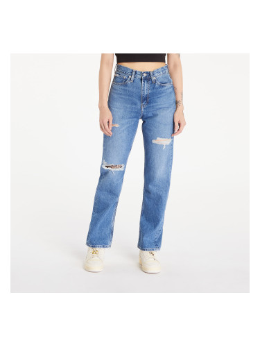 Панталони Calvin Klein Jeans High Rise Straight Denim Medium W25/L30