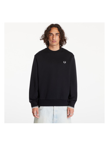 Суитшърт FRED PERRY Crew Neck Sweatshirt Black M