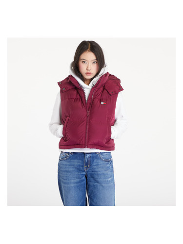 Tommy Jeans Crop Alaska Puffer Vest Valley Grape L