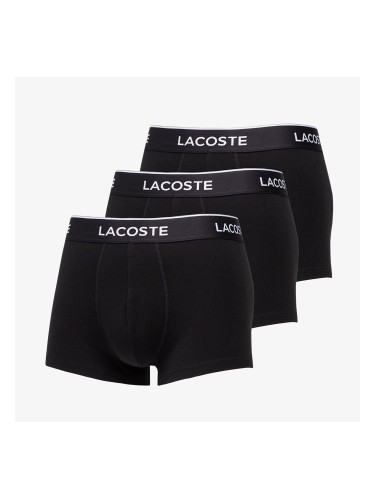 LACOSTE 3-Pack Casual Cotton Stretch Boxers Black S