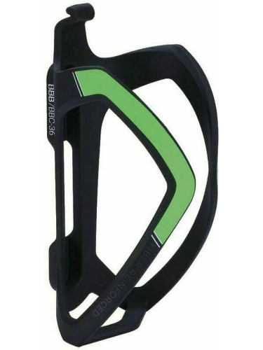 BBB FlexCage Matt Black/Green Поставка за бутилки вода за велосипеди