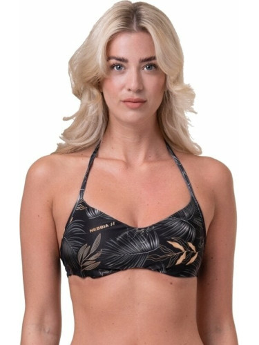 Nebbia Earth Powered Bikini Top Volcanic Black S Дамски бански