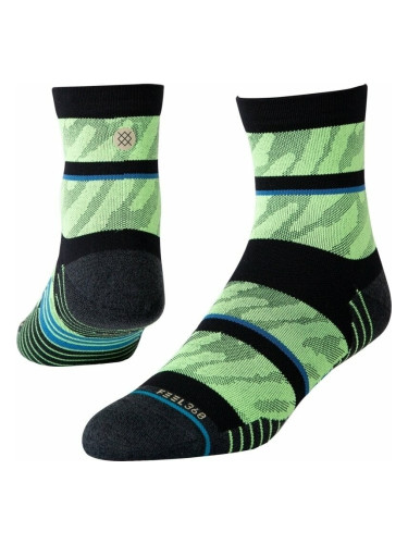 Stance Embrun Quarter Neongreen S Чорапи за бягане