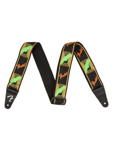 Fender Neon Monogram Strap Колан за китара Green/Orange