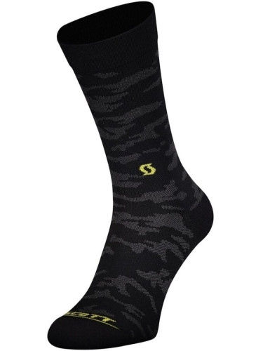 Scott Sock Trail Camo Crew Black-Sulphur Yellow S Чорапи за бягане