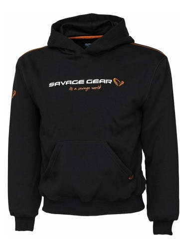 Savage Gear Суитчер Junior Logo Hoodie Black Ink 10-12