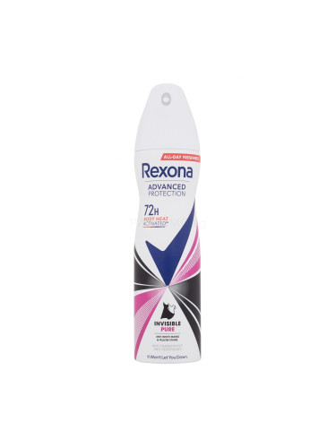 Rexona Advanced Protection Invisible Pure 72H Антиперспирант за жени 150 ml