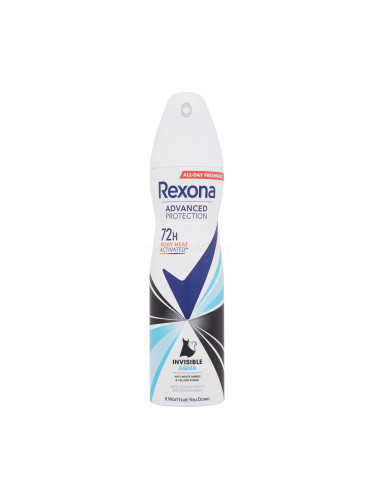 Rexona Advanced Protection Invisible Aqua 72H Антиперспирант за жени 150 ml