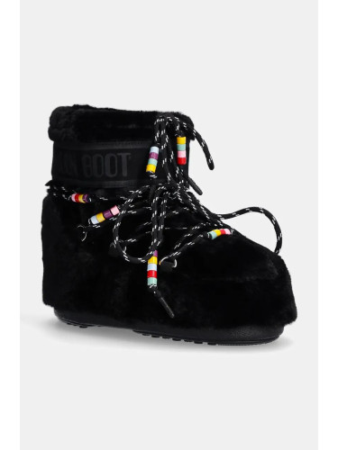 Апрески Moon Boot MB ICON LOW FAUX FUR BEADS в черно 80D1409470 N001