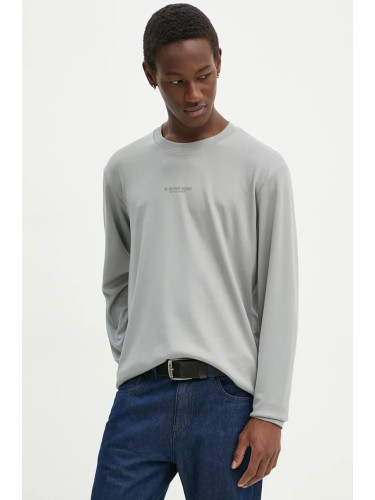 Блуза с дълги ръкави G-Star в сиво с апликация D25080-D734