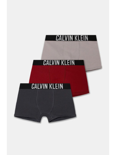 Детски боксерки Calvin Klein Underwear (3 чифта) в червено B70B700499