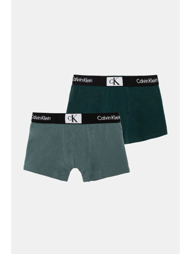 Детски боксерки Calvin Klein Underwear (2 броя) в зелено B70B700497