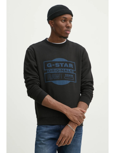 Суичър G-Star в черно с принт D25441-D797