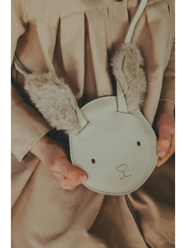 Детска кожена чанта Donsje Britta Exclusive Purse Rabbit в бежово 5002024