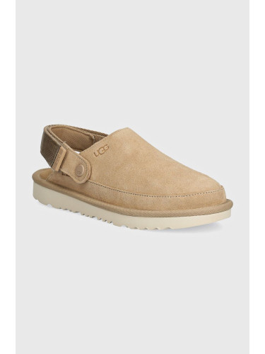 Детски велурени чехли UGG GOLDENSTAR CLOG в черно