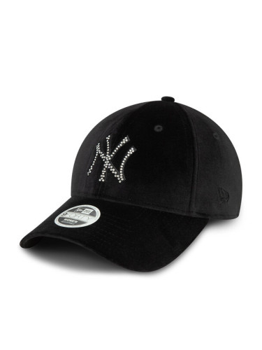 New Era Шапка с козирка Velour Diamante New York Yankees 9FORTY 60580876 Черен