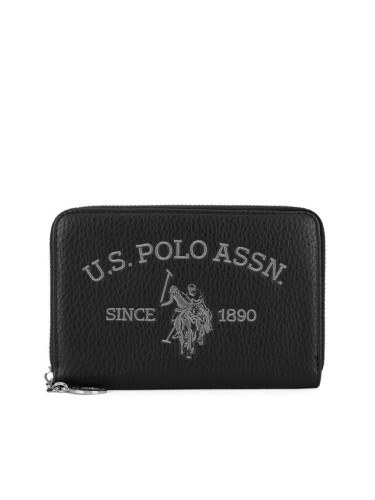 U.S. Polo Assn. Голям дамски портфейл WIUXT8414WVP Черен